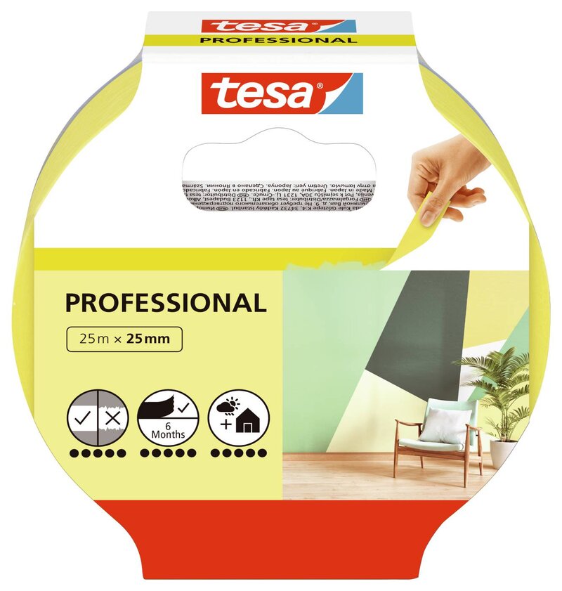MASKERINGSTEJP 56270 TESA PROFESSIONAL 25MMX25M