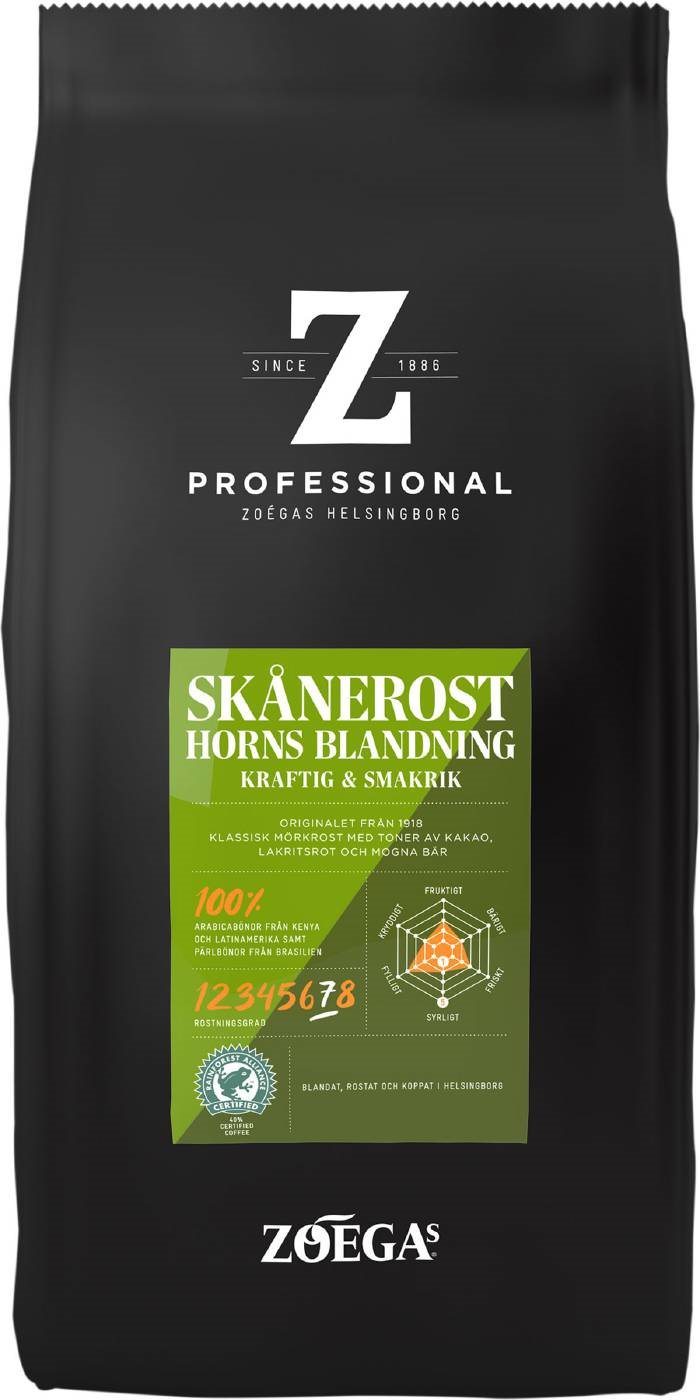 KAFFE SKÅNEROST ORIGINAL ZOEGAS MELLANR HELA BÖNOR 750GR